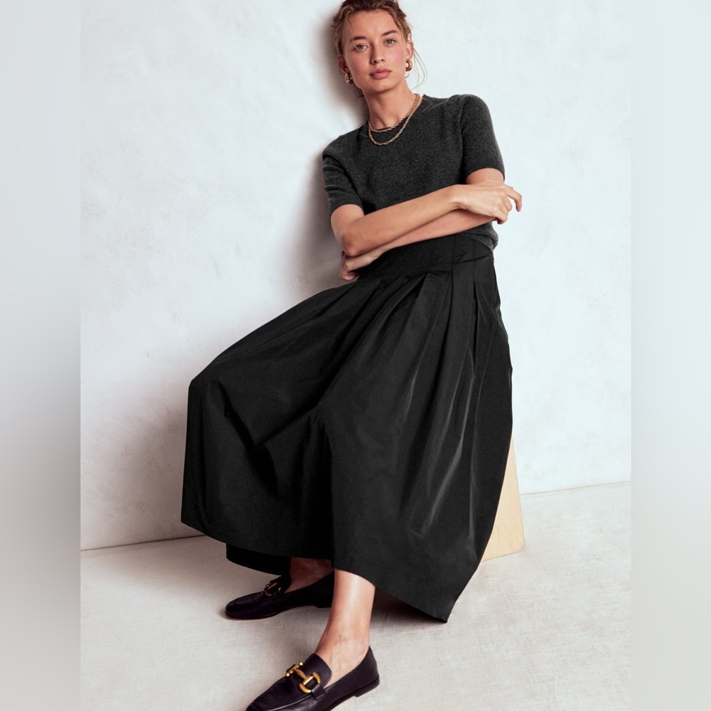 Boden Valentina Taffeta Midi Skirt